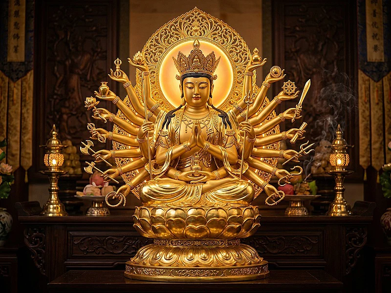 Tượng Chuẩn Đề Phật Mẫu thiên thủ trang nghiêm – Tượng Phật Khai Tâm