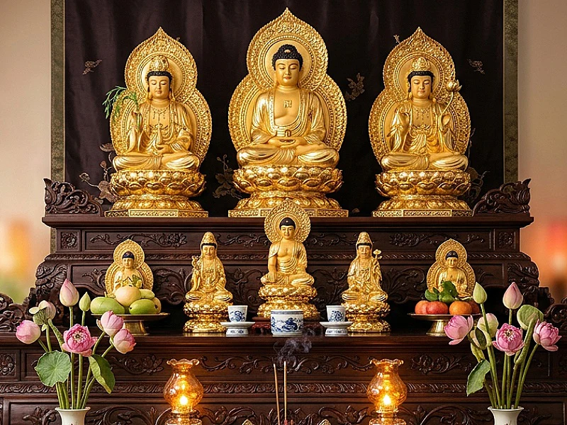Tượng Hộ Pháp Vi Đà, Già Lam Bồ Tát và tượng thờ Phật giáo – Tượng Phật Khai Tâm