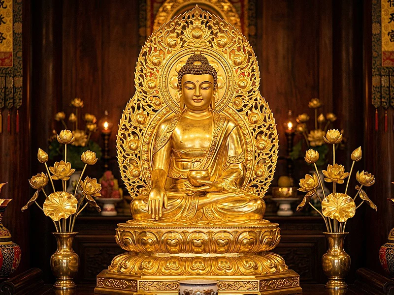 Tượng Phật Bổn Sư Thích Ca Mâu Ni ngồi đài sen trang nghiêm – Tượng Phật Khai Tâm